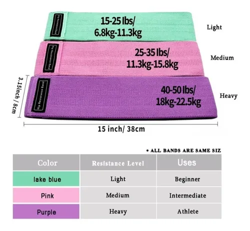 Bandas elásticas de tela Hip Band - Imagen 2