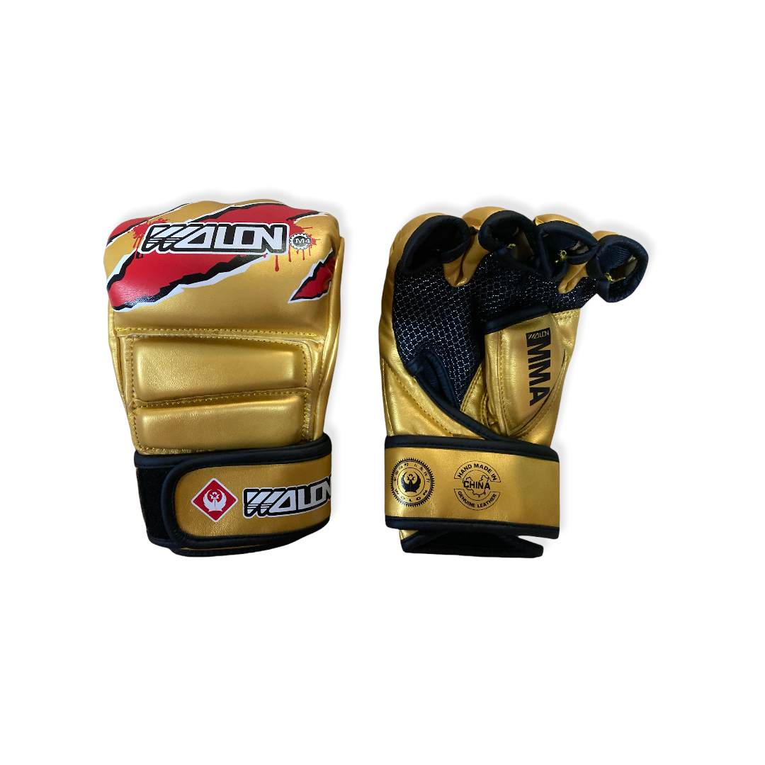 Guantes MMA WOLON universal series Cuero Natural - Imagen 3