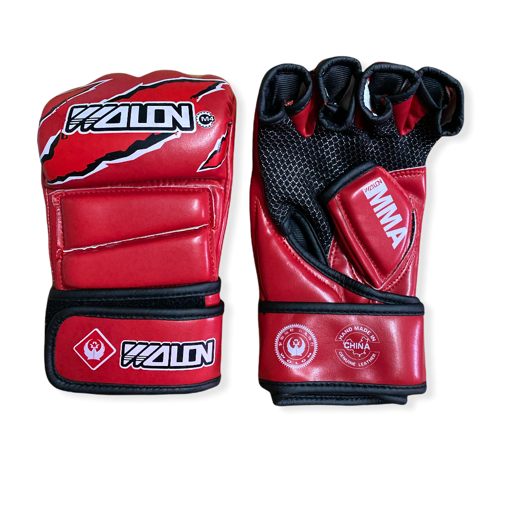 Guantes MMA WOLON universal series Cuero Natural - Imagen 5